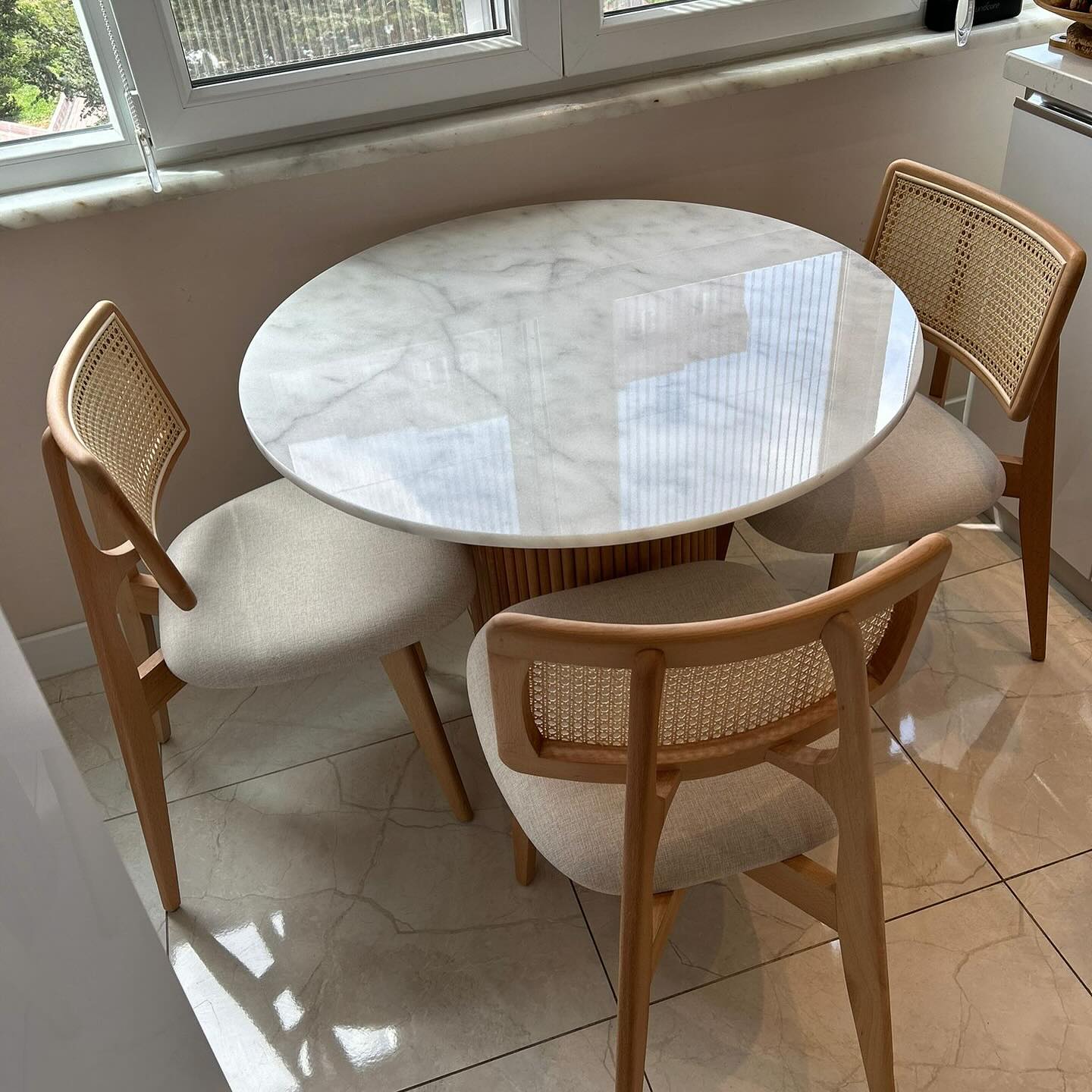 Alum 4 Seater Dining Set