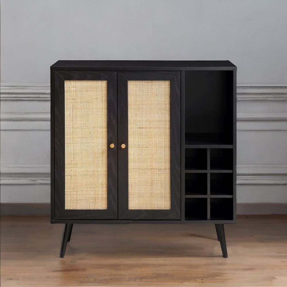 Amersham Classic Black Solid Wood Bar Cabinet