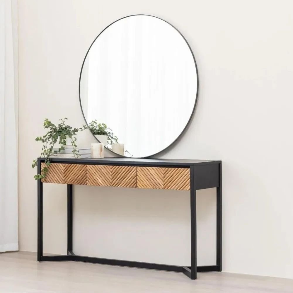 Bakewell Modern Solid Wood Console Table with Drawers