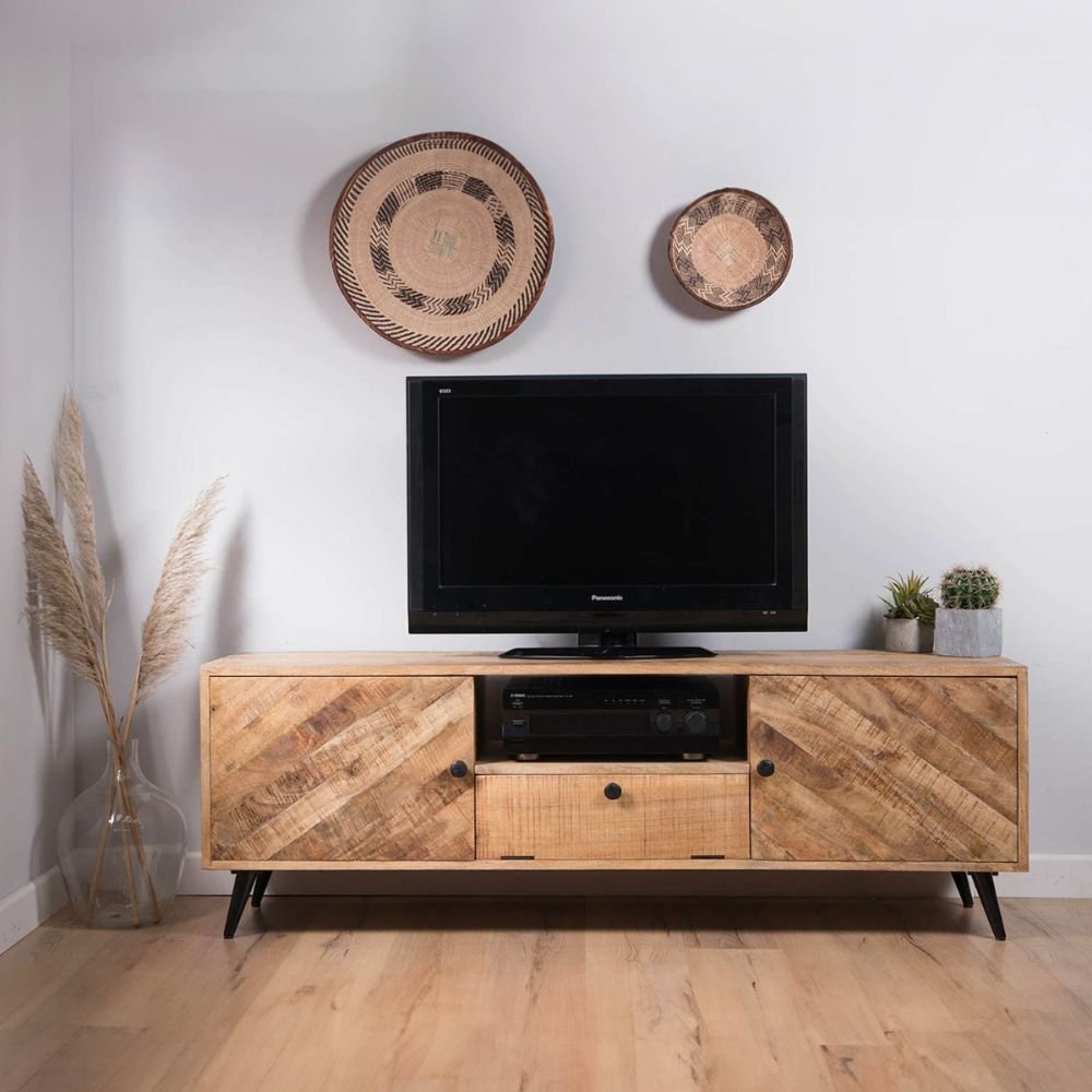 Bideford Modern 3 Drawer Console Table Slim Light Wood Hallway Table