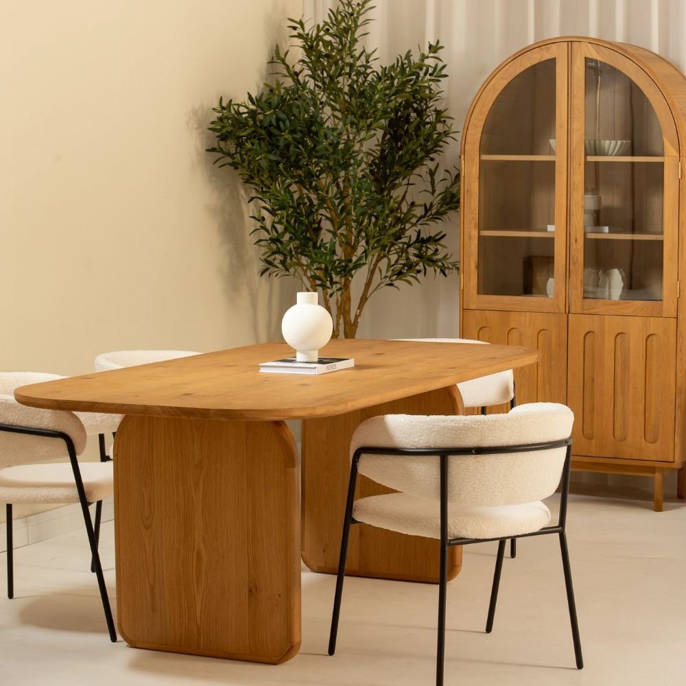 Bideford Modern 4 Seater Solid Wood Dining Table Set
