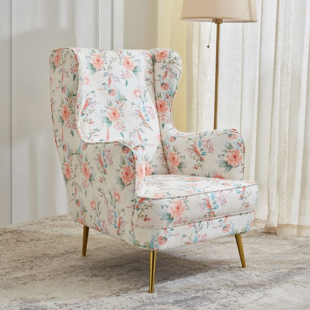 Bingham Velvet Wing Chair