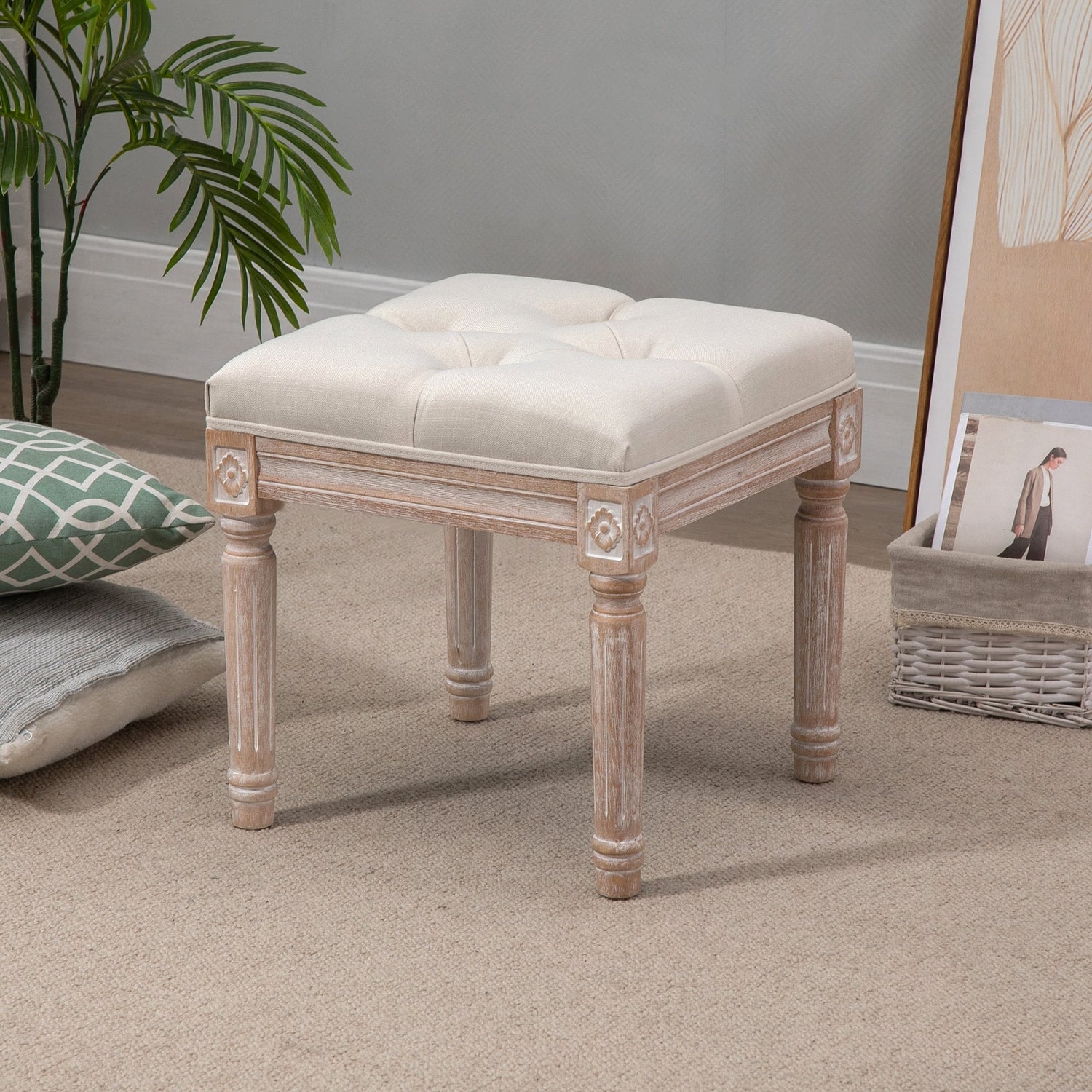 Blanco Footstool