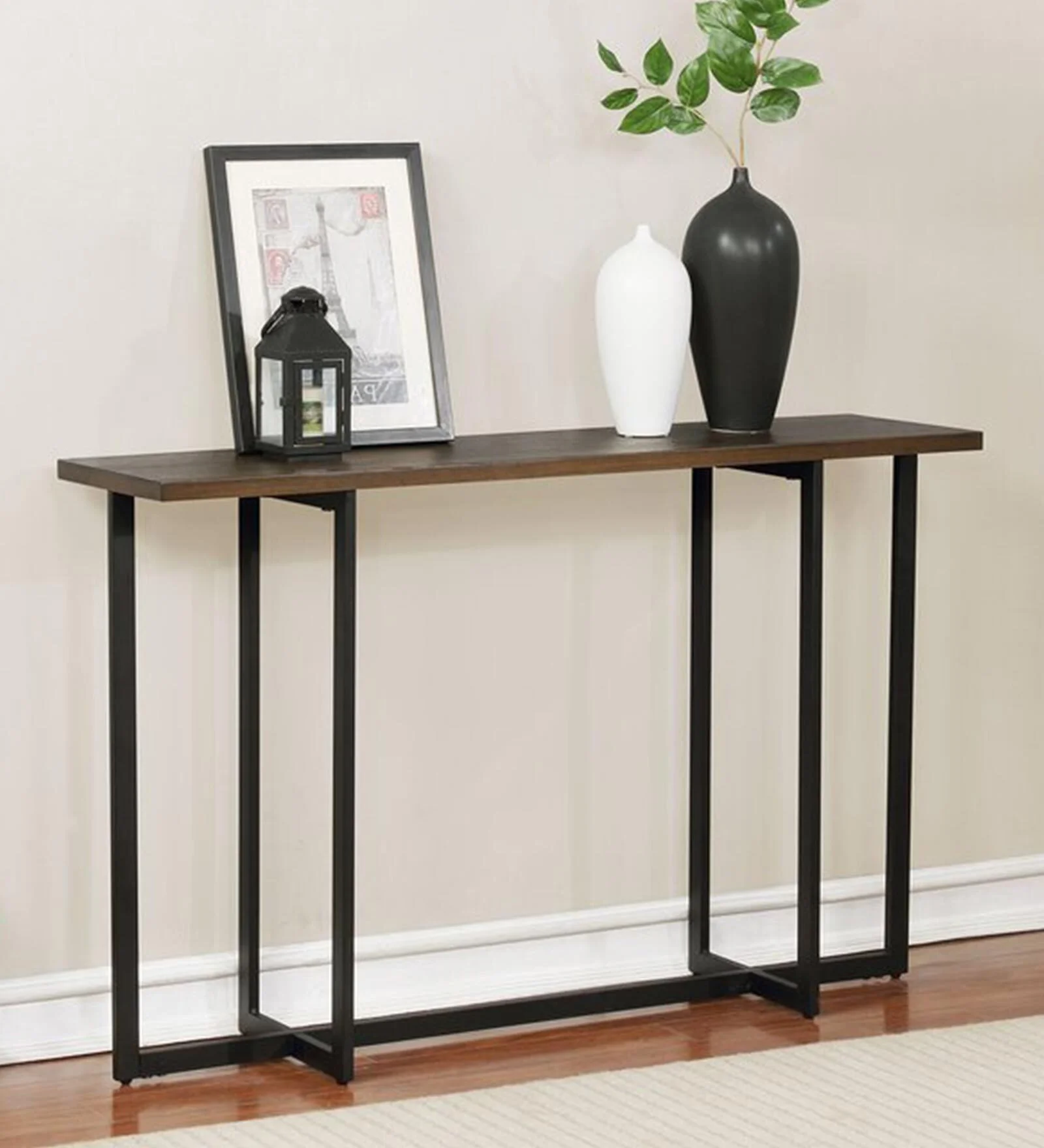 Brackley Wooden & Metal Black Console Table