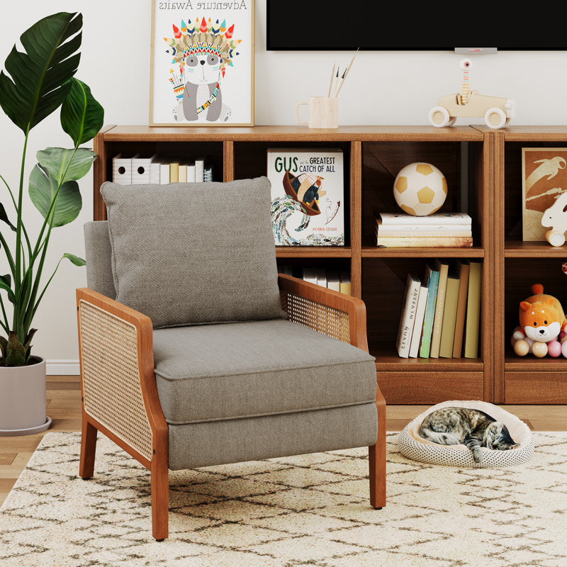 Burlap Arm Chair