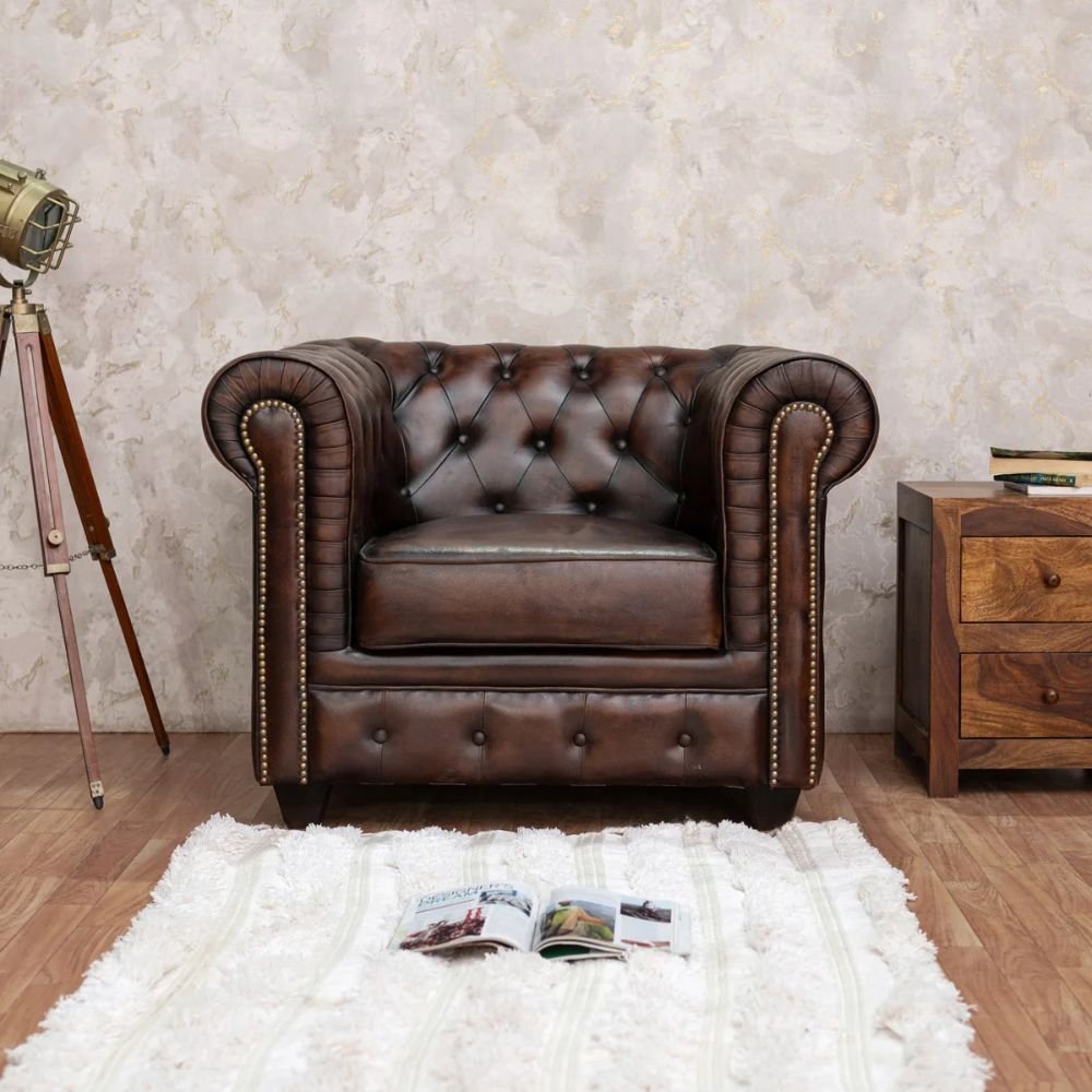 Chesterfield Leather Armchair