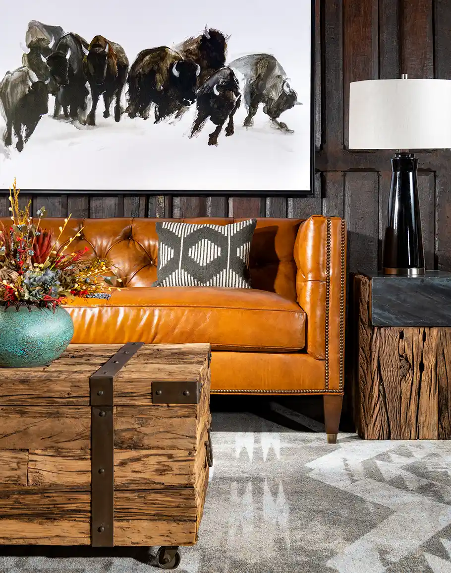 Chesterfield Riccon Leather Sofa #14
