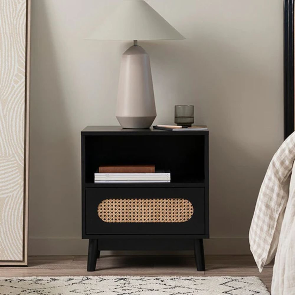 Daventry Rattan Bedside Table with 1 Drawer