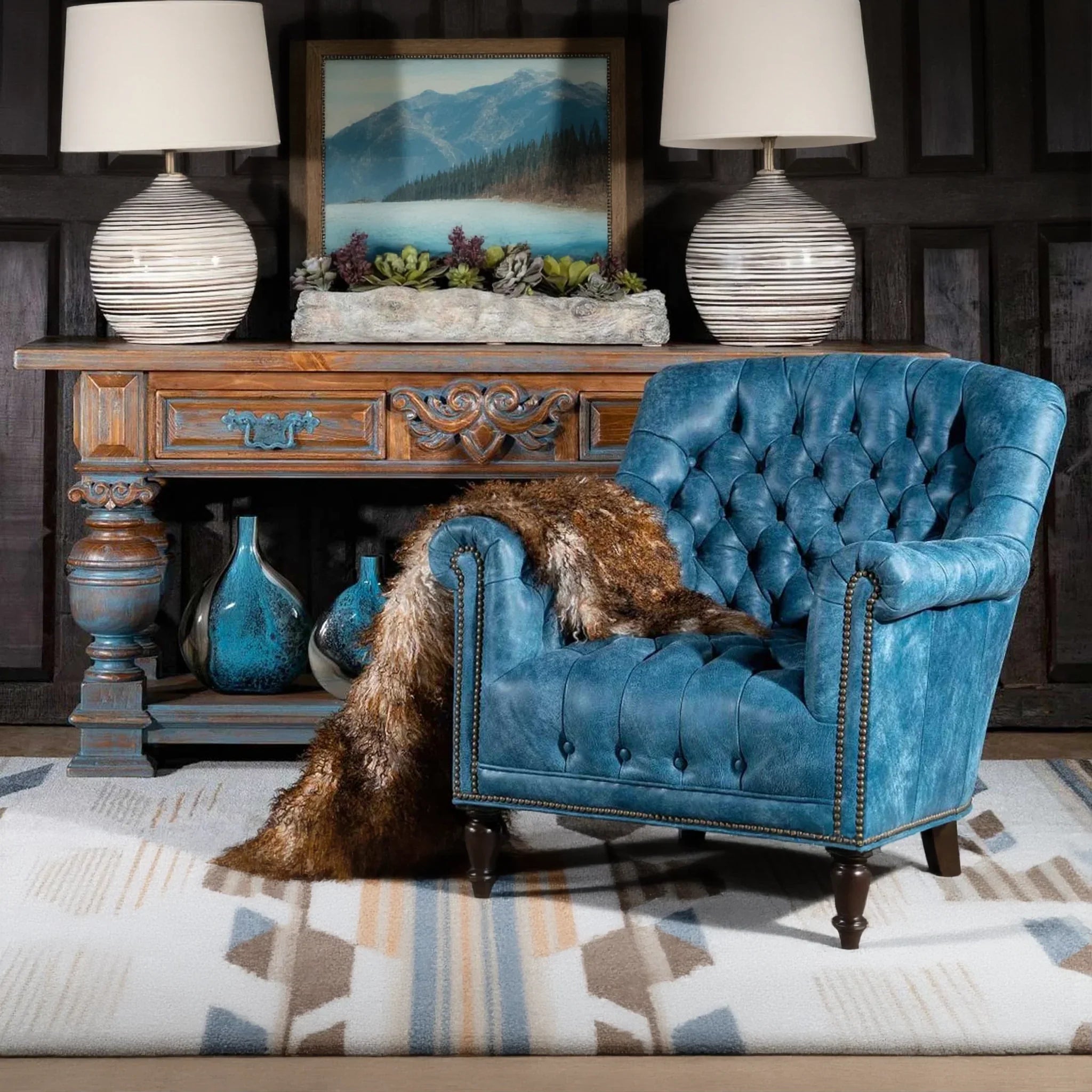 Debbie Leather Chesterfield Single Seater Sofa