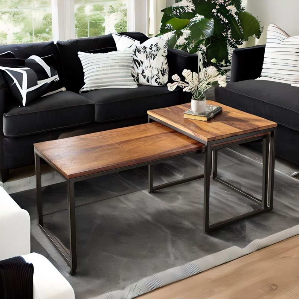 Debenham Sheesham Wood Nested Coffee Table