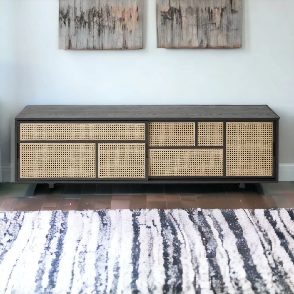 Debenham Solid Wood Sideboard with Cane