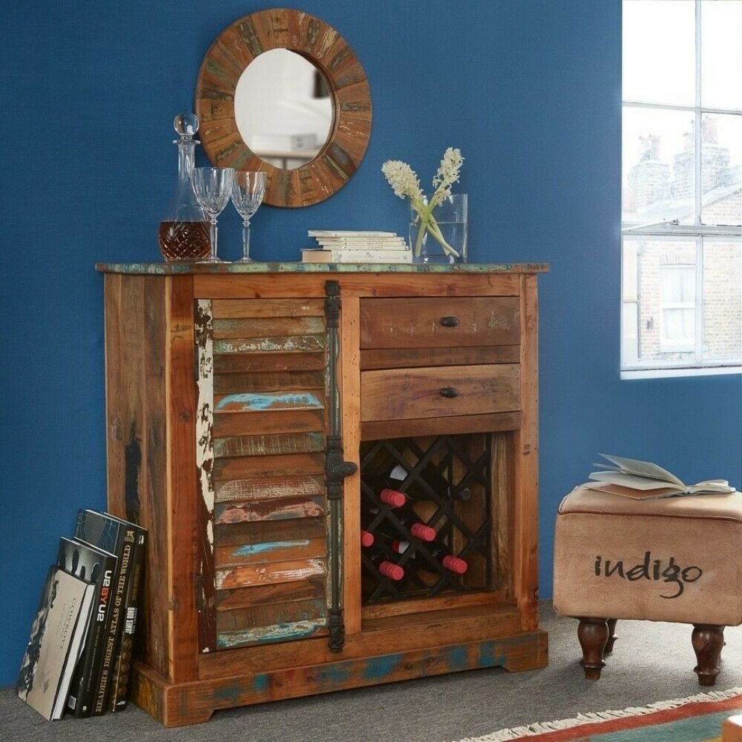 Devizes Reclaimed Elizabeth 2 Solid Wood Drawer Cabinet