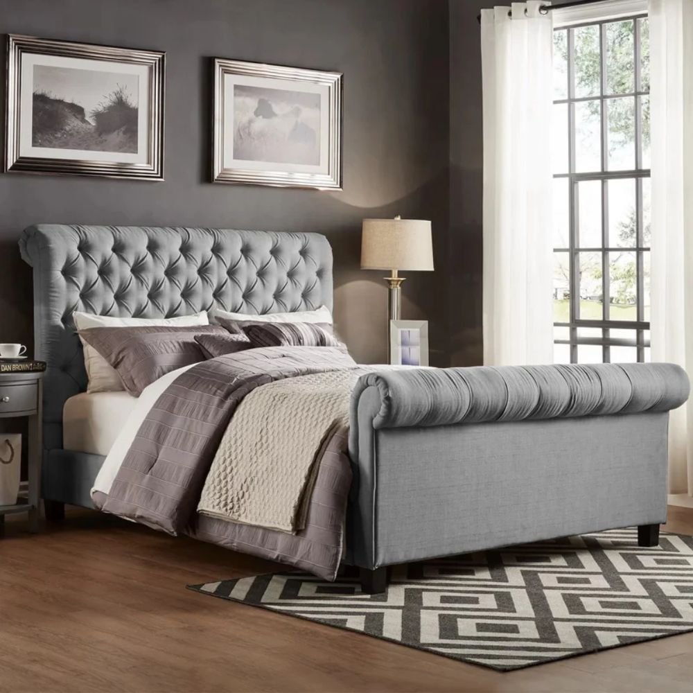 Epsom Ottoman Velvet Bed For Room