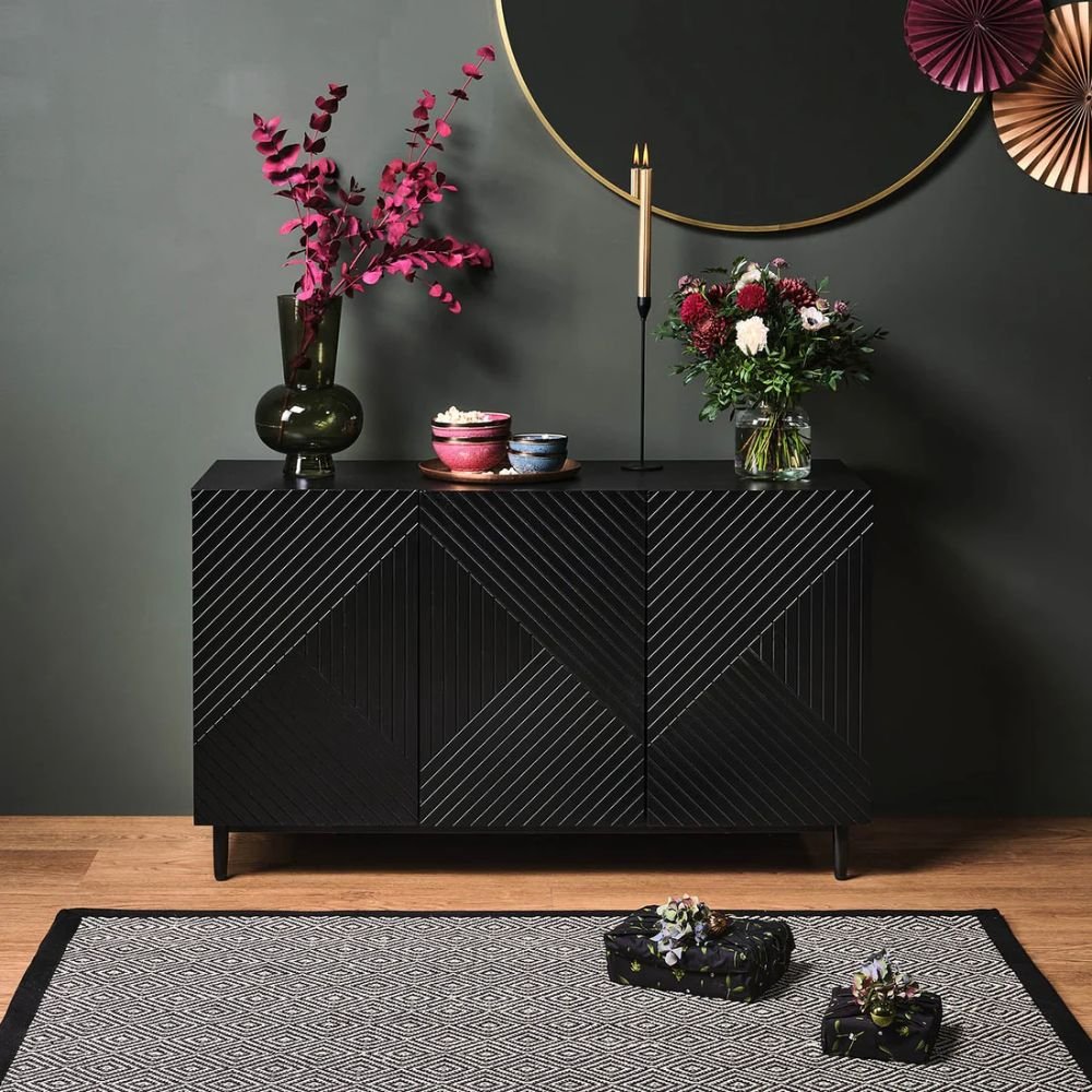 Epsom Solid Wood Sideboard with 3 Doors