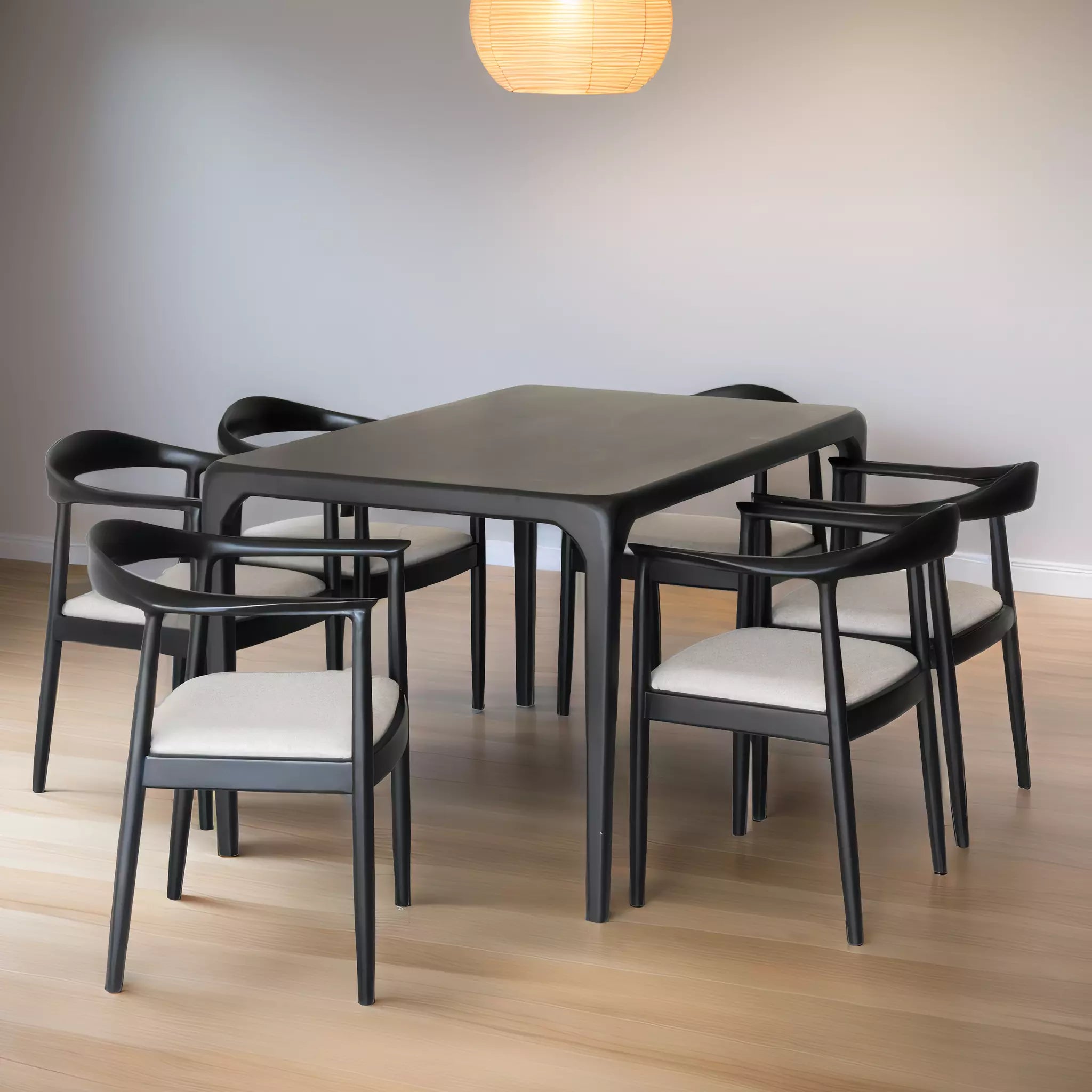 Faber Black 6 Seater Dining Set