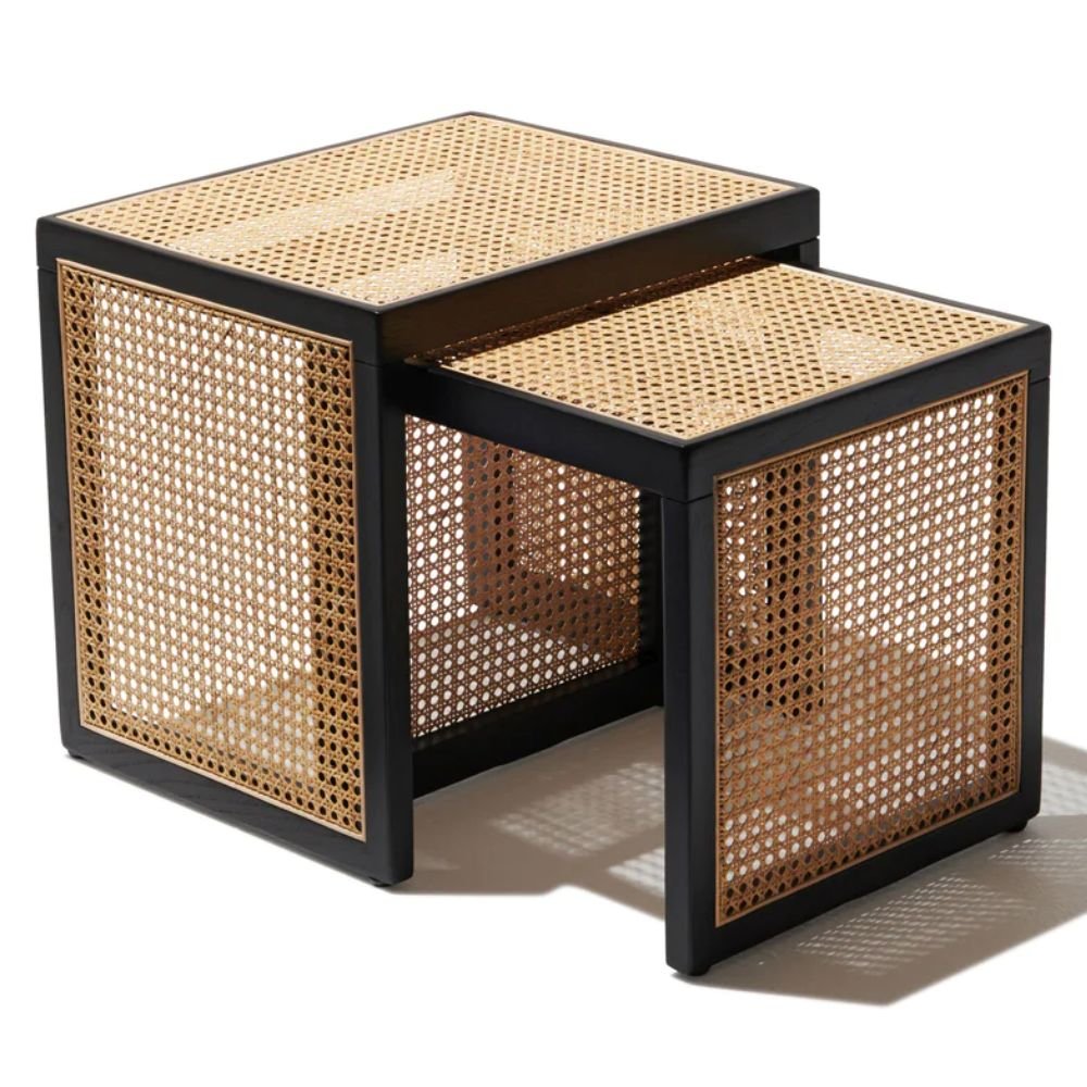 Frome Side Table with cane