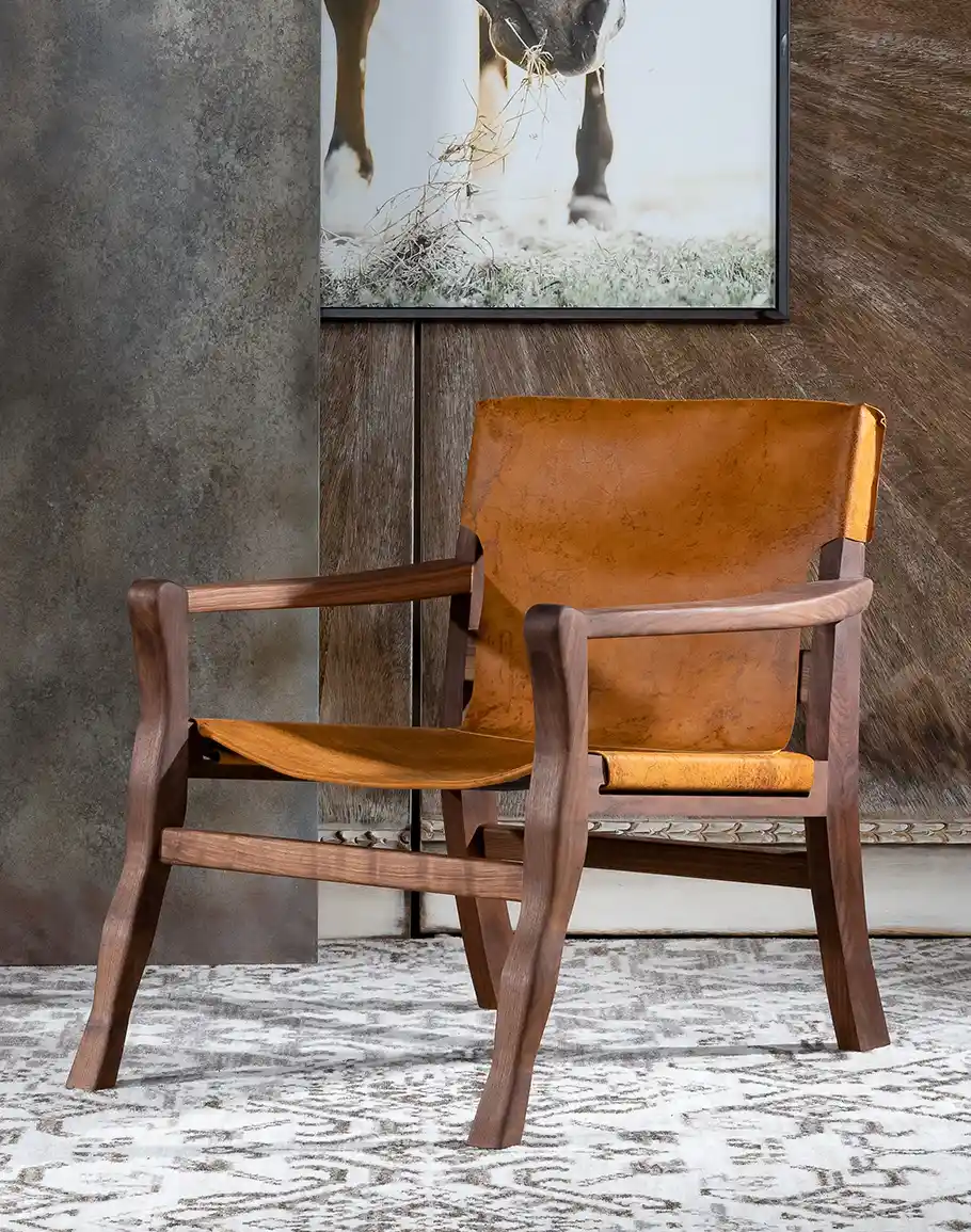 Genuine Leather Sling Chair – Marco