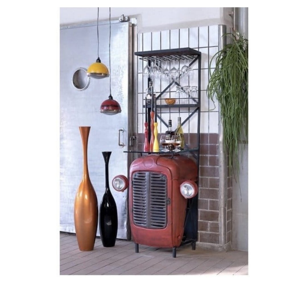 Havant Inspired Transport Wooden Tractor Long Bar Cabinet