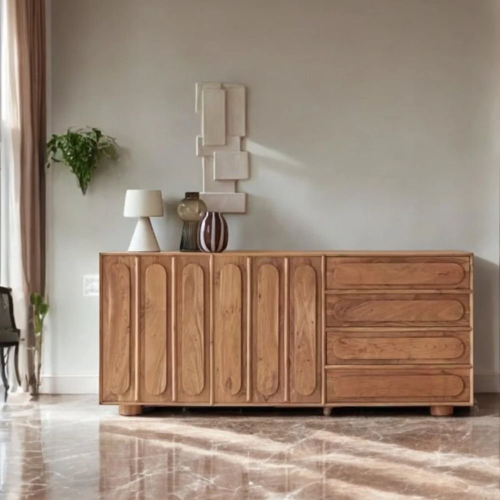 Honiton Modern Acacia Wood TV Unit