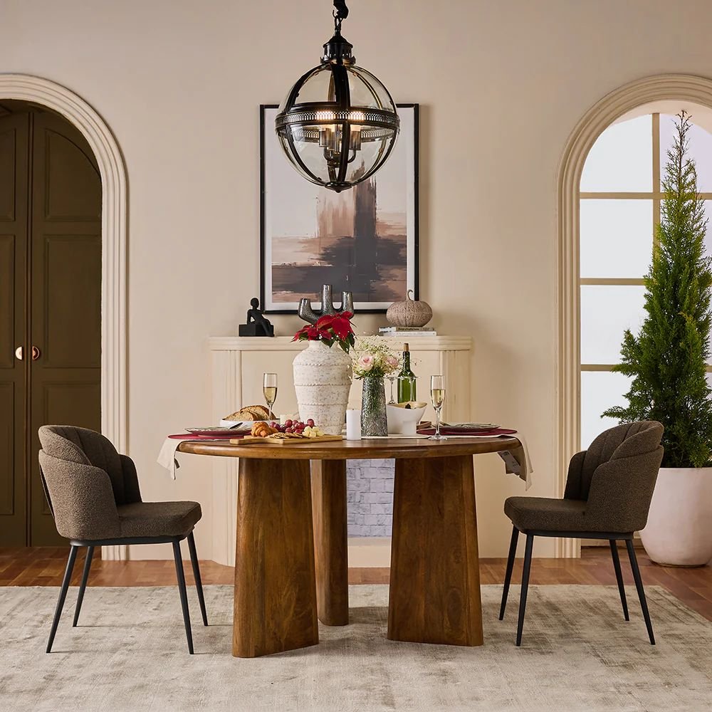Horsham Solid Wood Round Dining Table