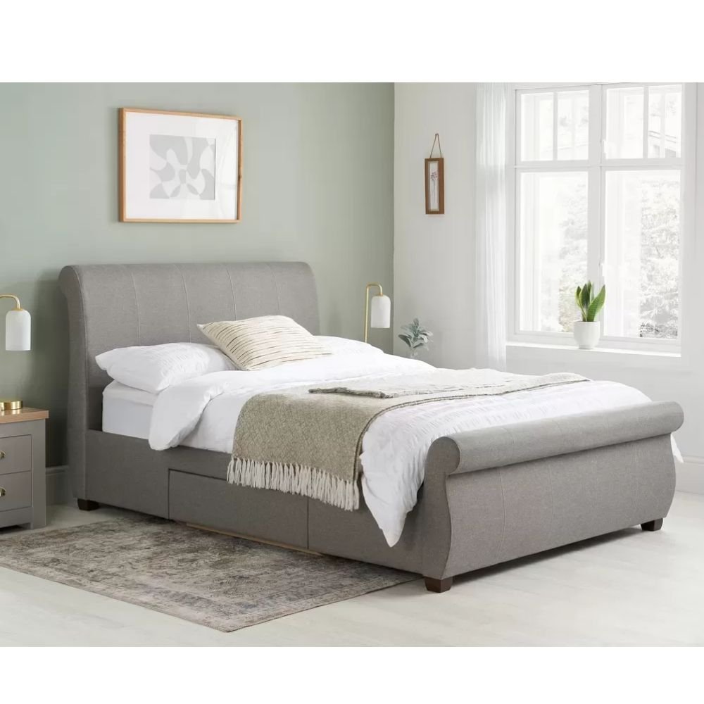 Ledbury Skyline Sovereign Wingback Bed Hand-Tufted Italian Velvet