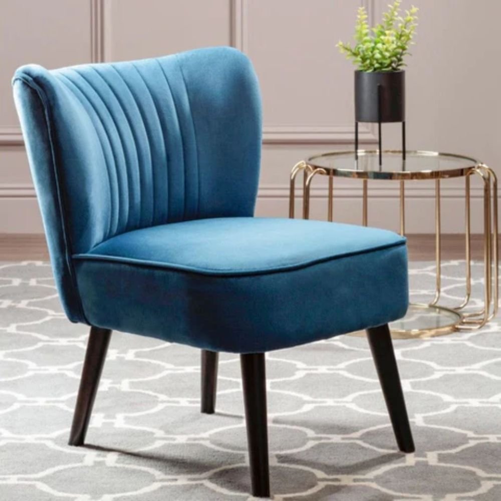 Lewes Blue Velvet Chair