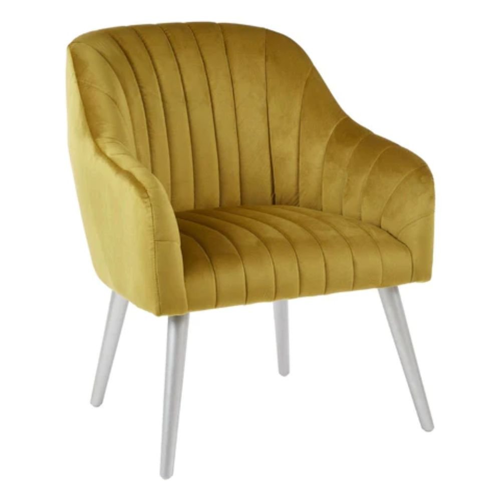 Malton Mustard Fabric Armchair