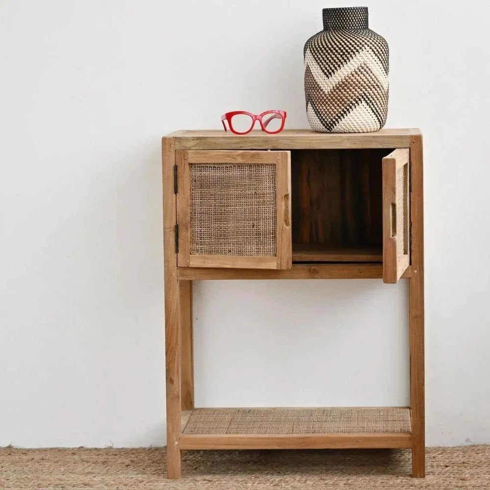Olney 2 Door Console Table with Cane