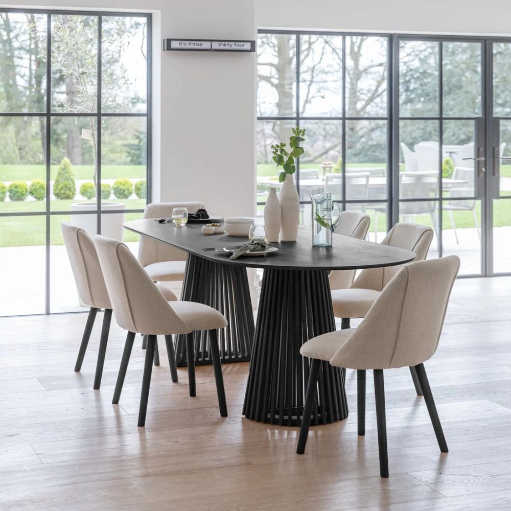 Olney Black Oval Dining Table