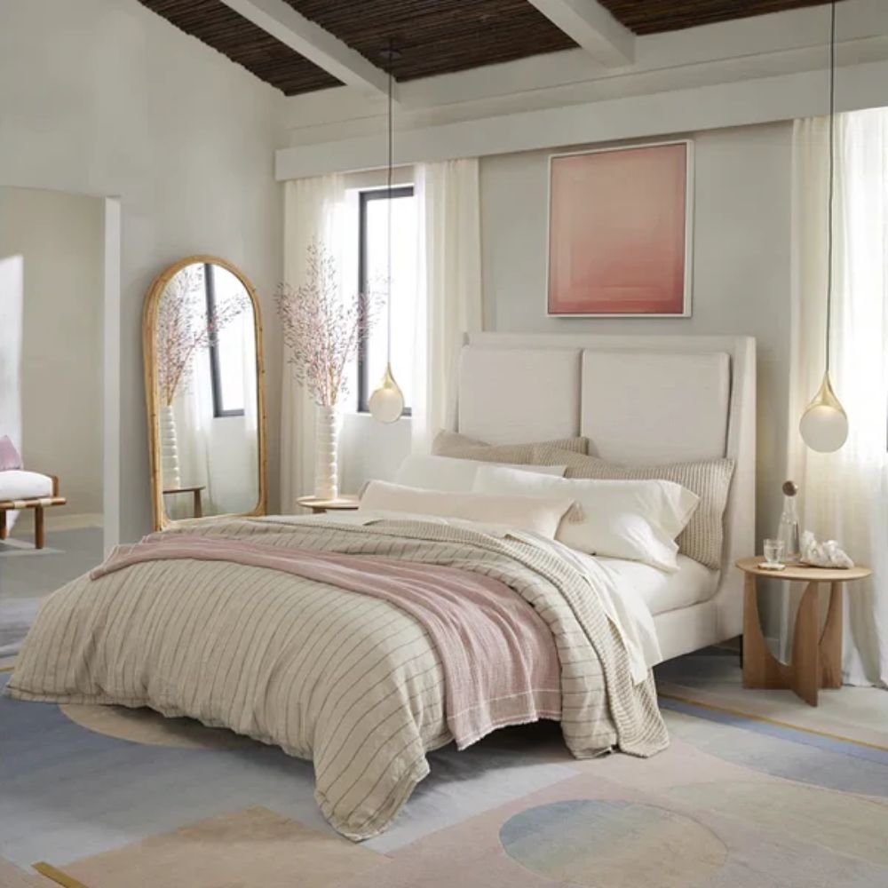 Olney Upholstered Wingback Bed