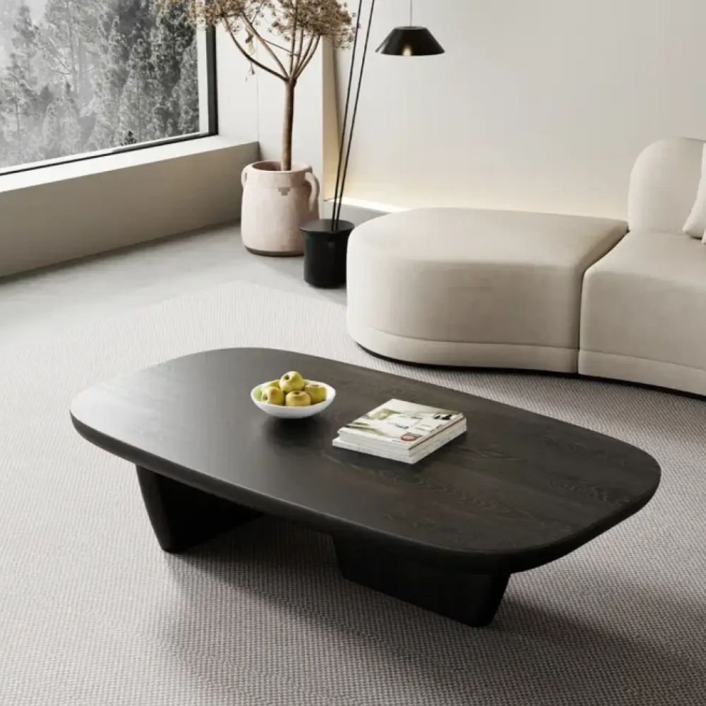 Reepham Coffee Table Modern Minimalist Wood Rectangular Coffee and Center Table