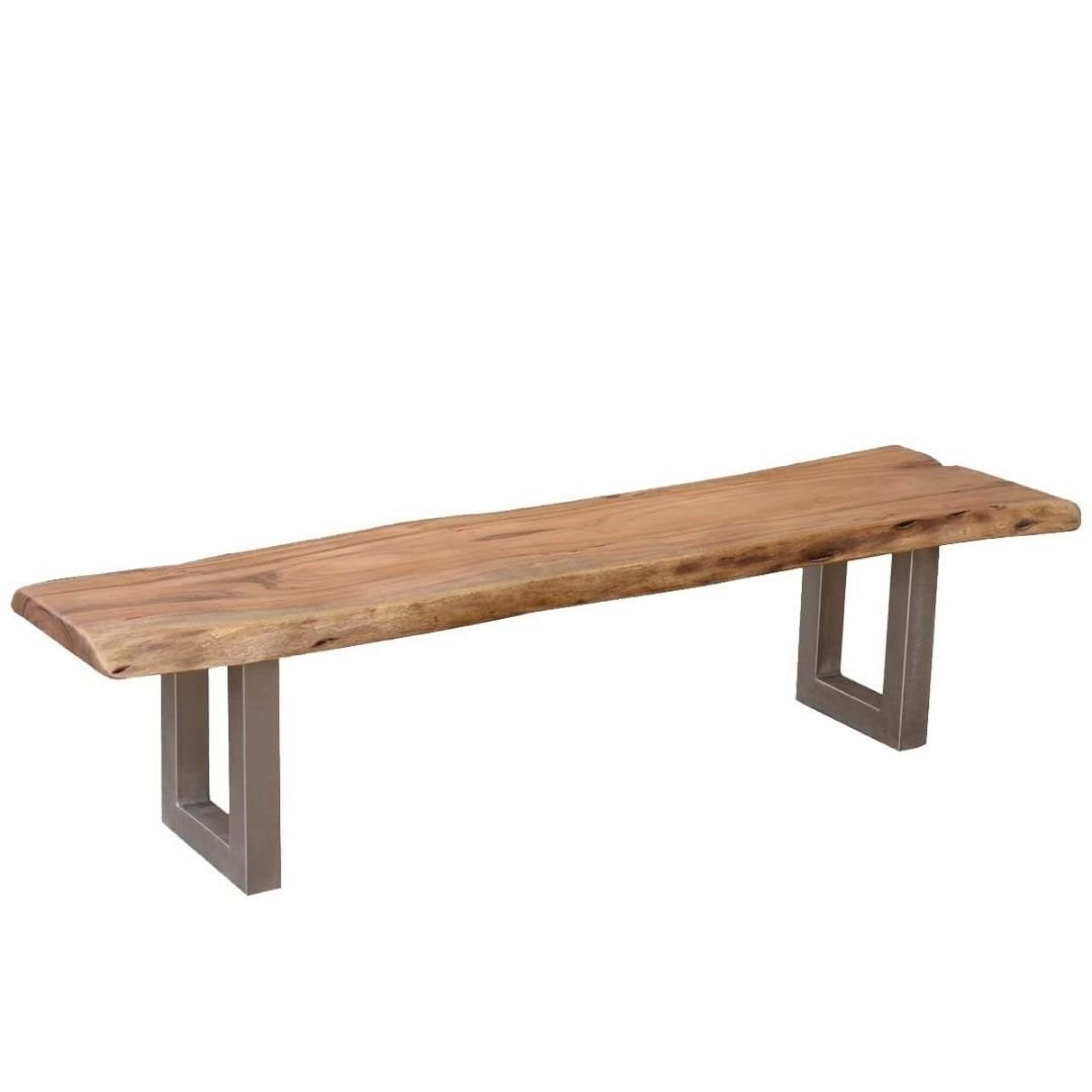 Reepham Industrial Live Edge Solid wooden bench
