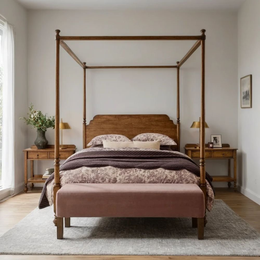 Rugeley Solid Wood Poster Bed with Storage