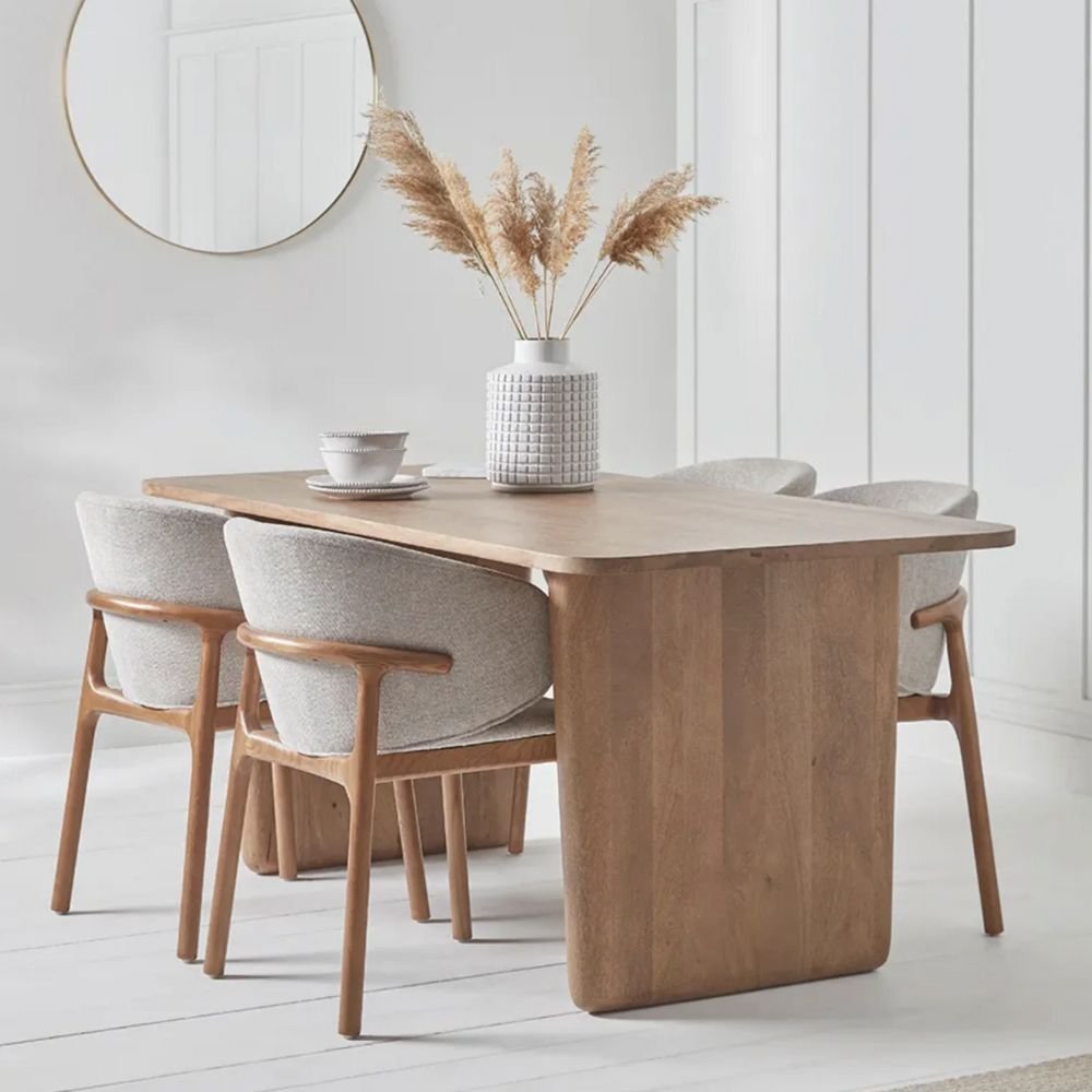 Saffron 4 Seater Solid Wood Dining Table Set