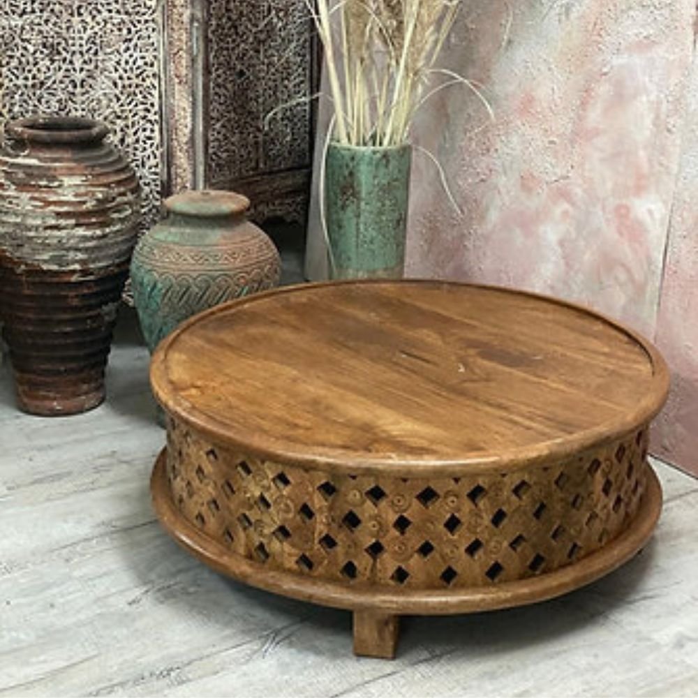Saffron Wooden Round Coffee Table