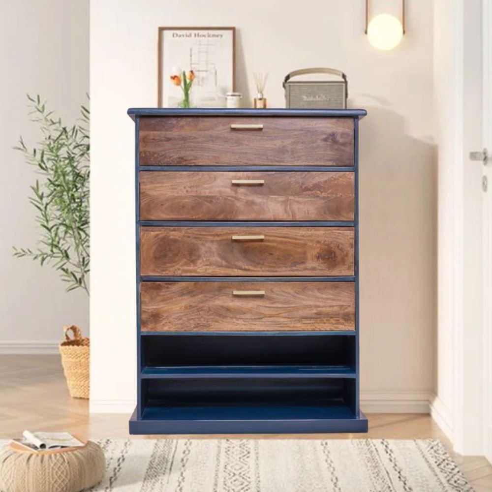 Shepton New York Shoe Cabinet in Mango Wood Shoe Rack