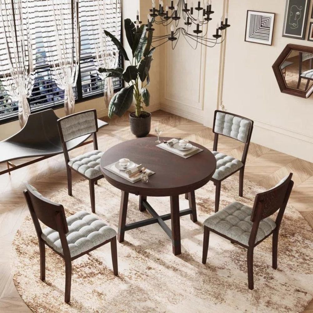 Stow 4 Seater Round Dining Table Dining Set