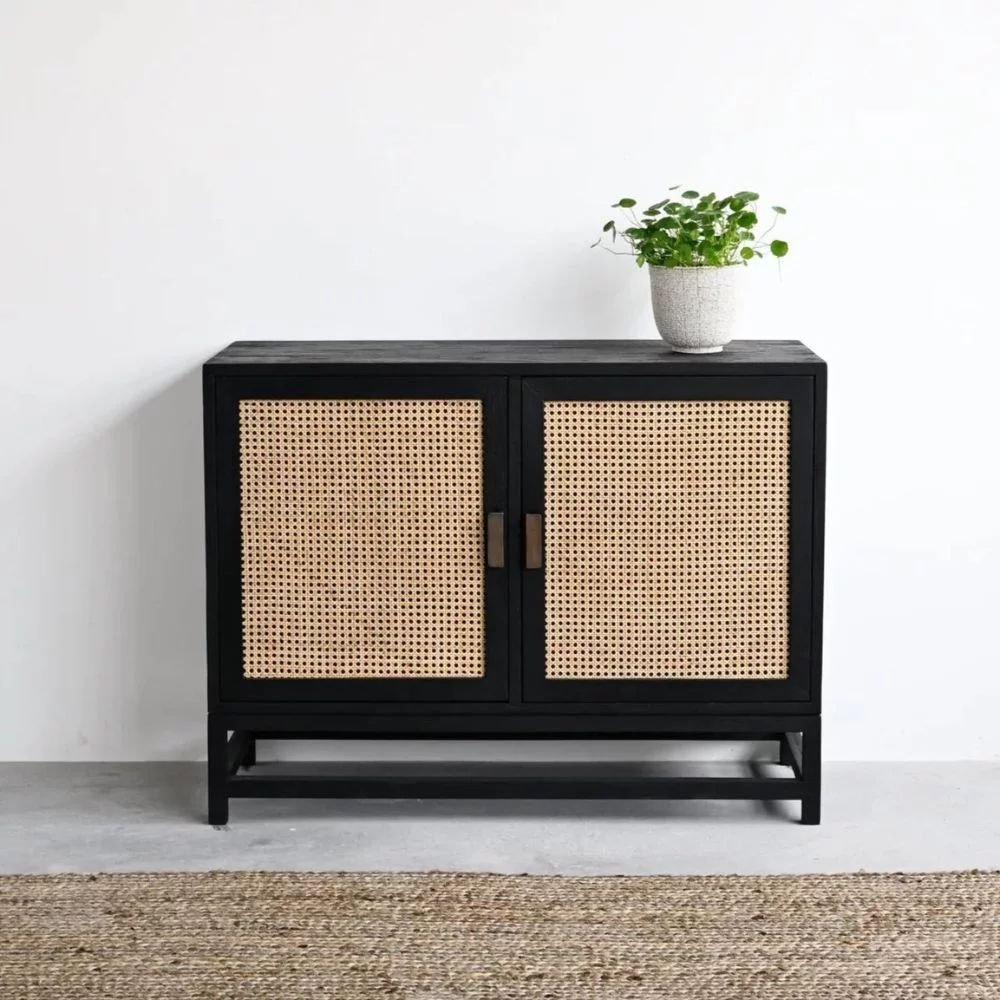 Stow Modern 2 Door Black Sideboard Cabinet