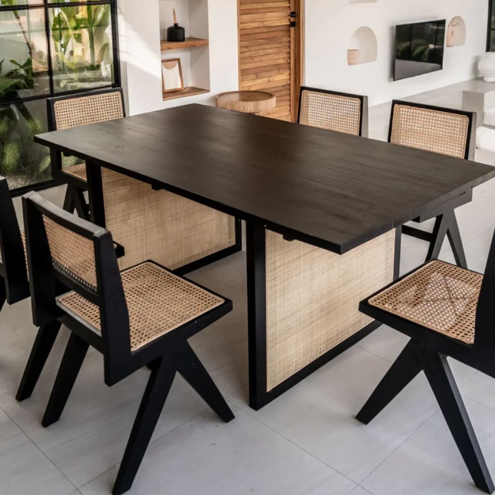 Sudbury Rattan 6 Seater Dining Table Dining Set