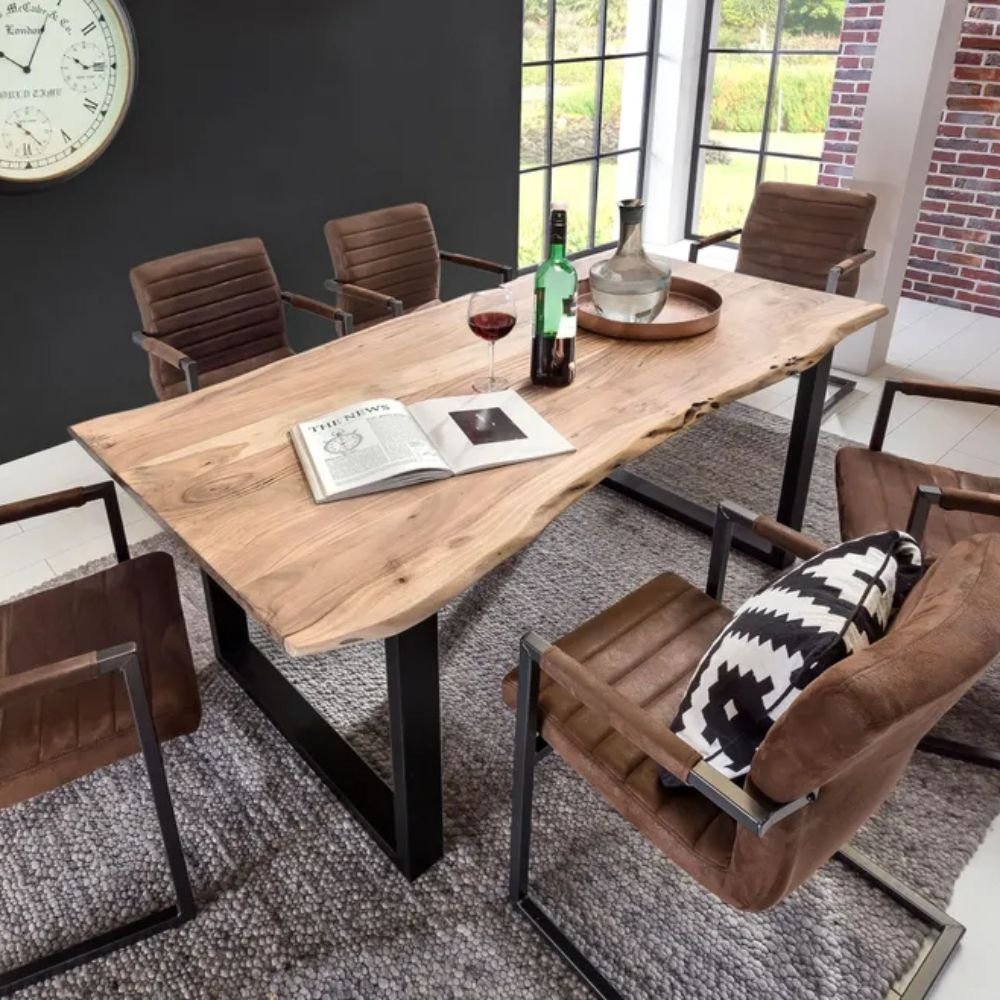 Tetbury Live Edge 6 Seater Solid Wood Dining Table