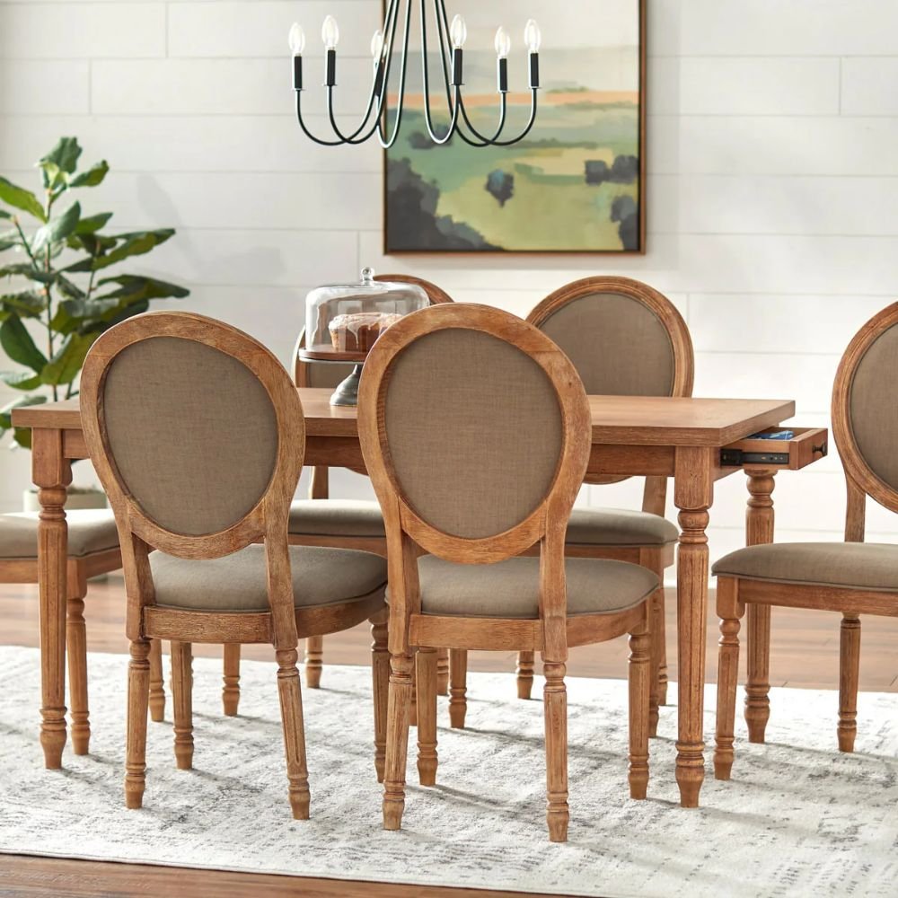 Thaxted 6 Seater Mango Wood Dining Table Set