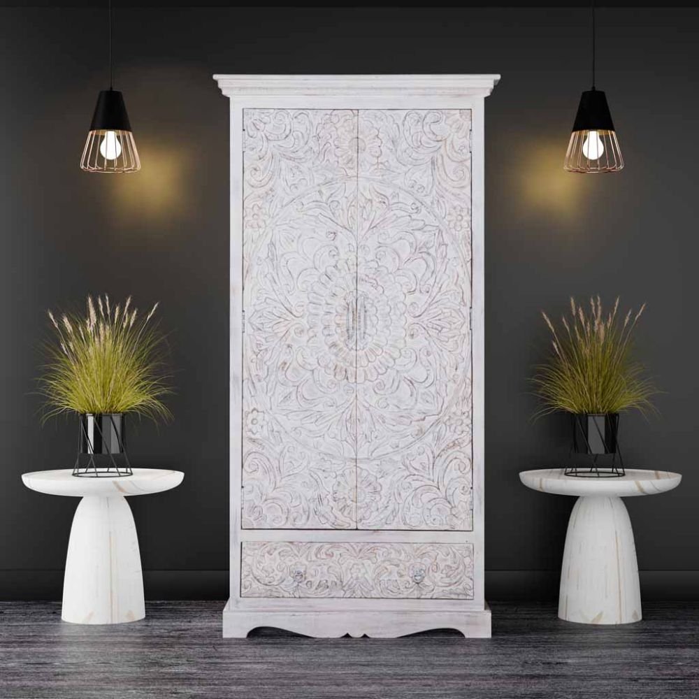 Thaxted New York 2 Door White Wardrobe