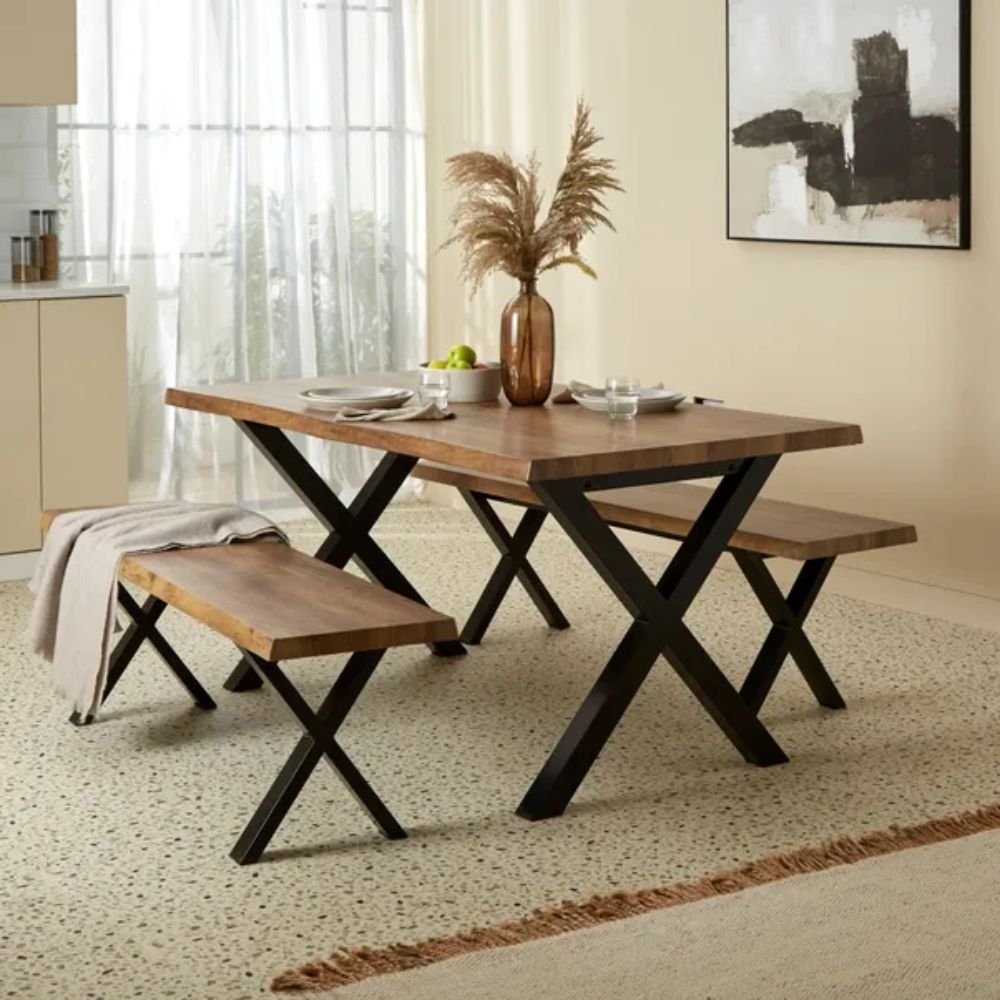 Thirsk 6 Seater Dining Bench Set, 160cm