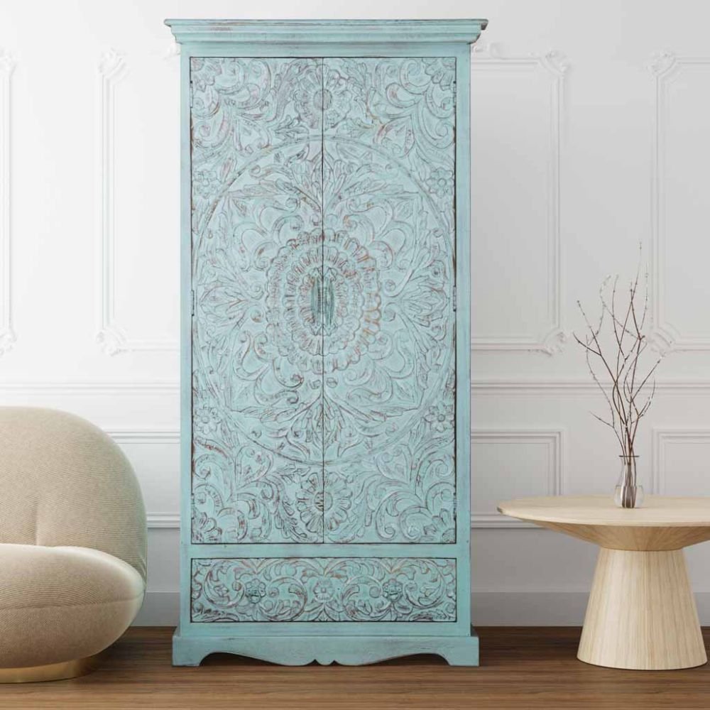 Topsham Minimal New York Mint 2 Door Wardrobe