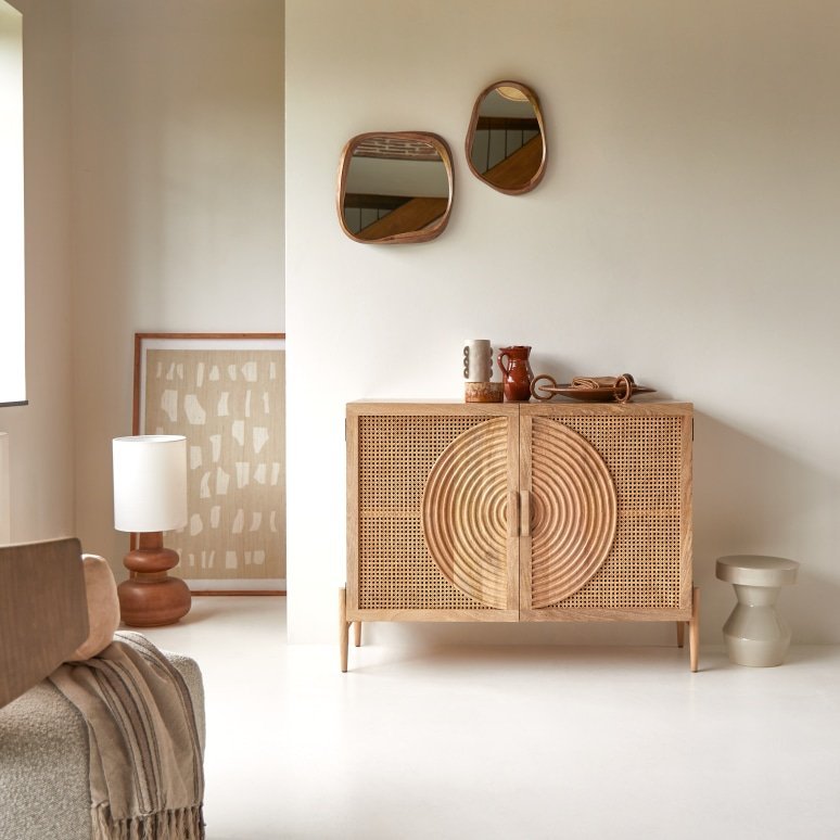 Vratta Solid Mango Wood Sideboard with Cane