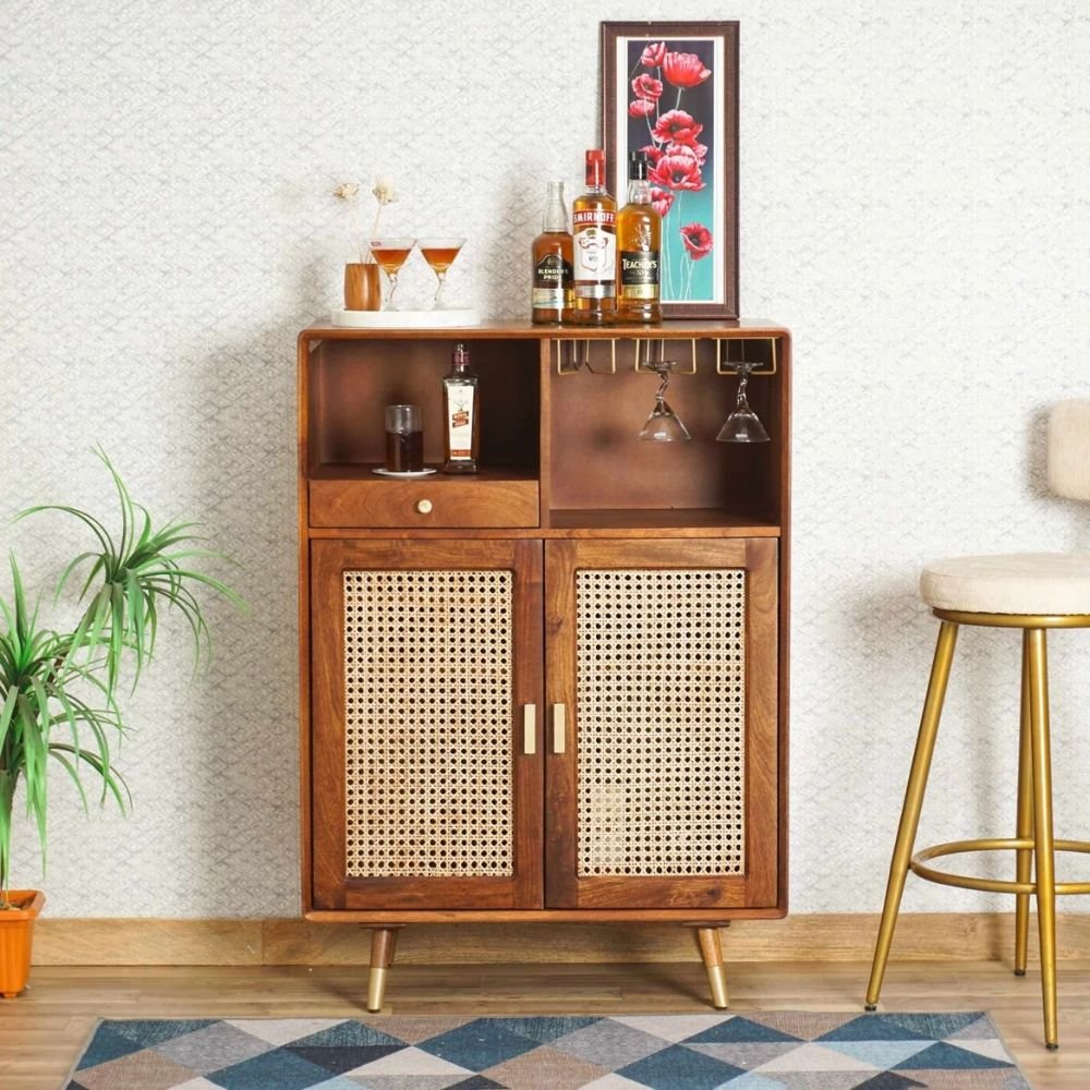 Wantage Solid Wood Bar Cabinet