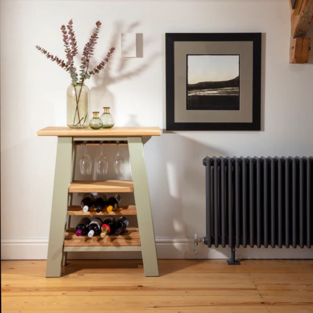 Wareham Mango Wood Wine Rack Bar Cabinet