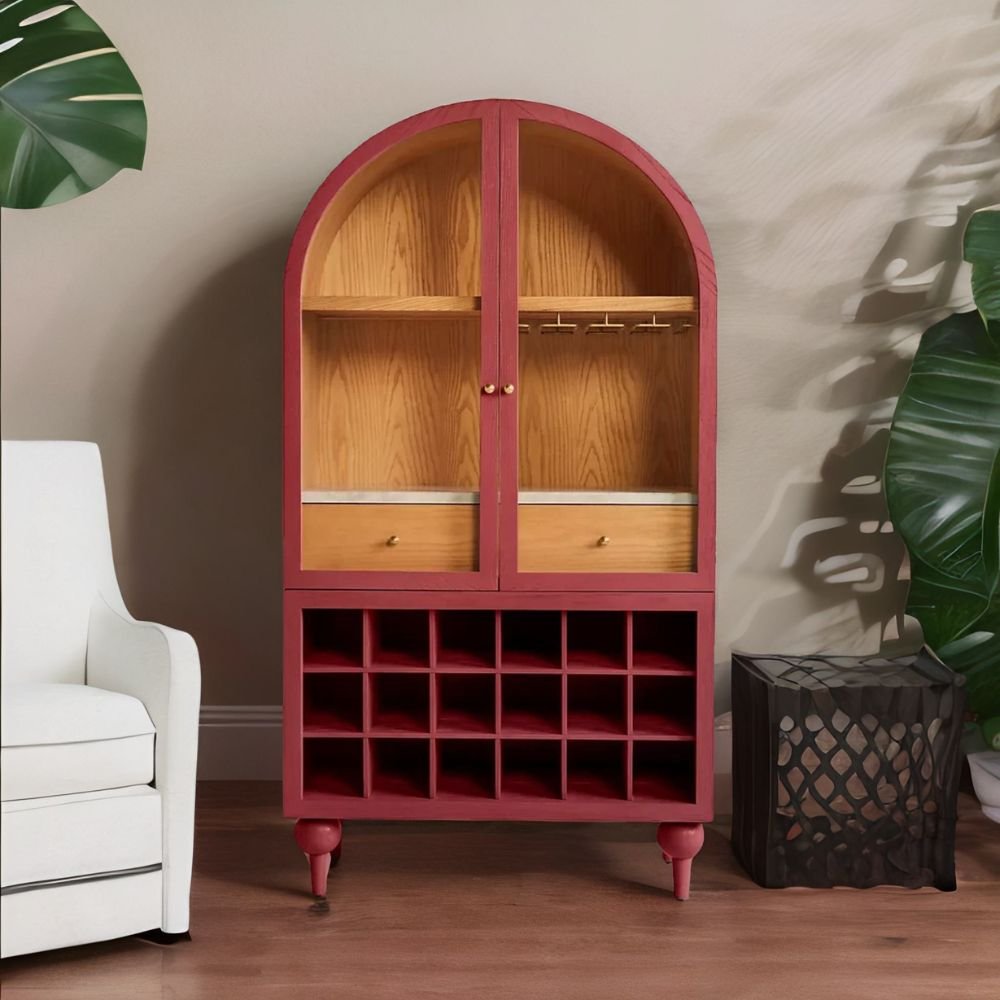 Wickham Classic Solid Wood Bar Cabinet