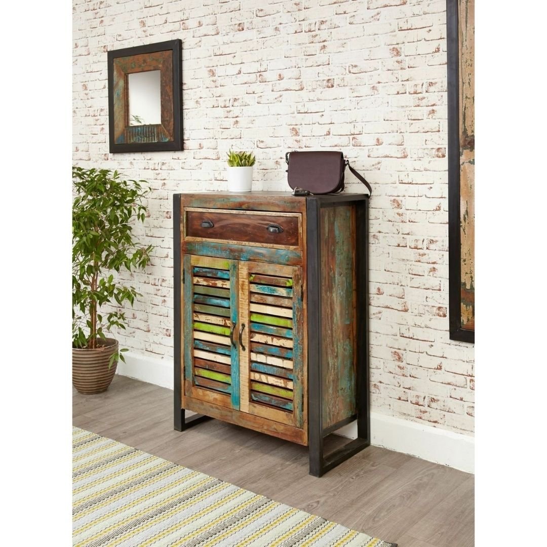 Wickham Reclaimed Elizabeth Solid Wood 1 Drawer 2 Door Sideboard
