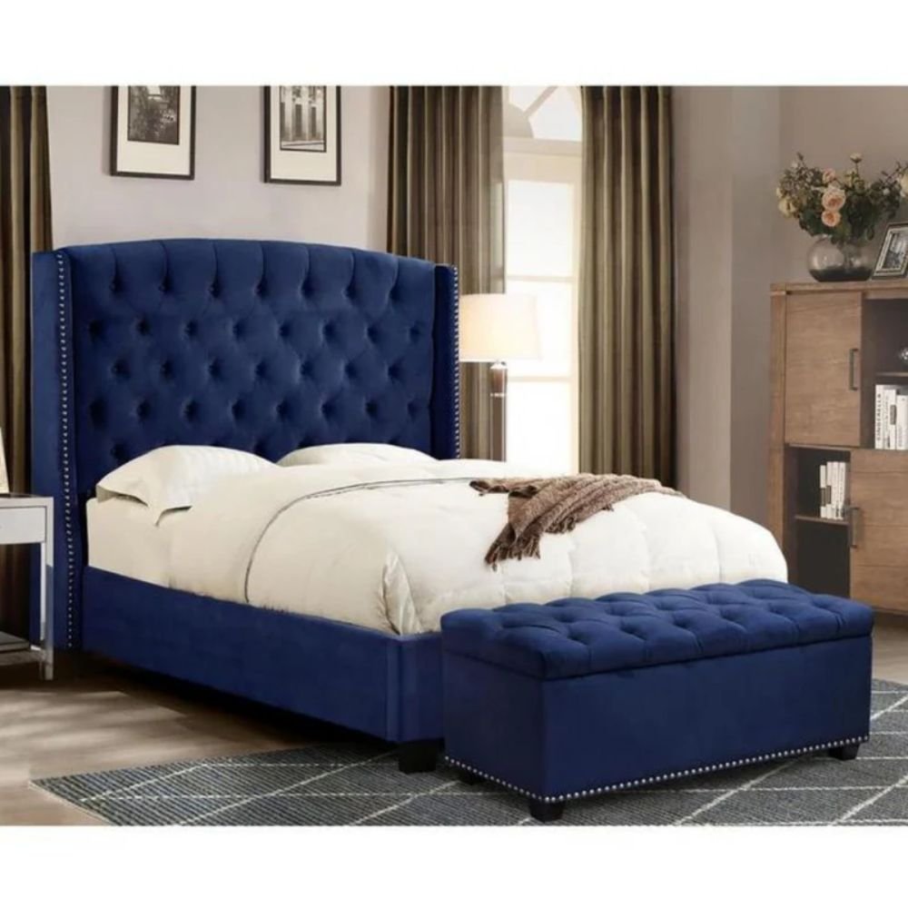Wooler Velvet Upholstered Bed